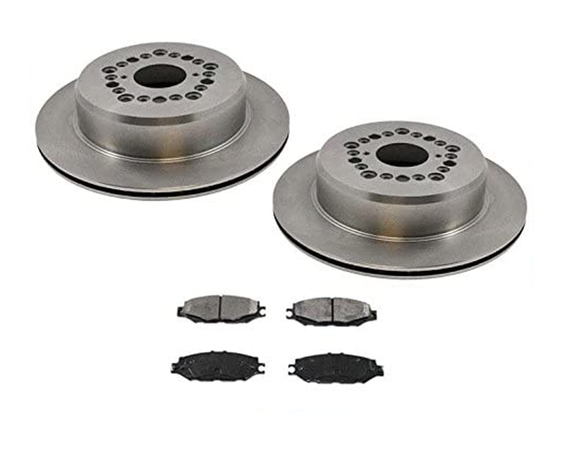 1993-2000 Lexus LS400 Rear Brake Rotor & Ceramic Pads Kit - 3 Piece Set for Smooth Stopping Power | Perfect for Daily Commuting & Highway Driving