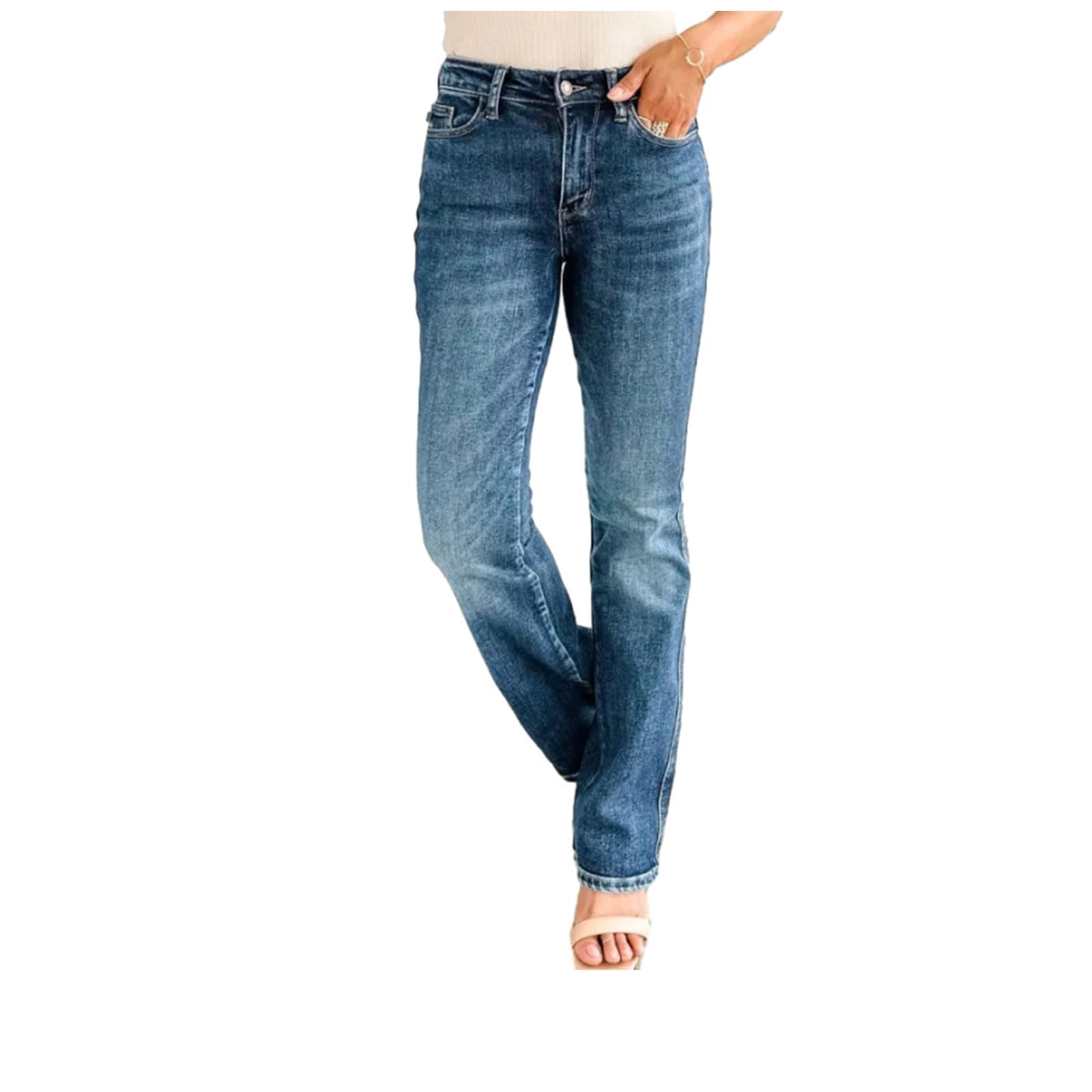 GERRIT Holy Grail Tummy Control Bootcut Jeans for Women - High Waisted Stretchy Denim Pants - Perfect for Work, Casual Wear & Night Out