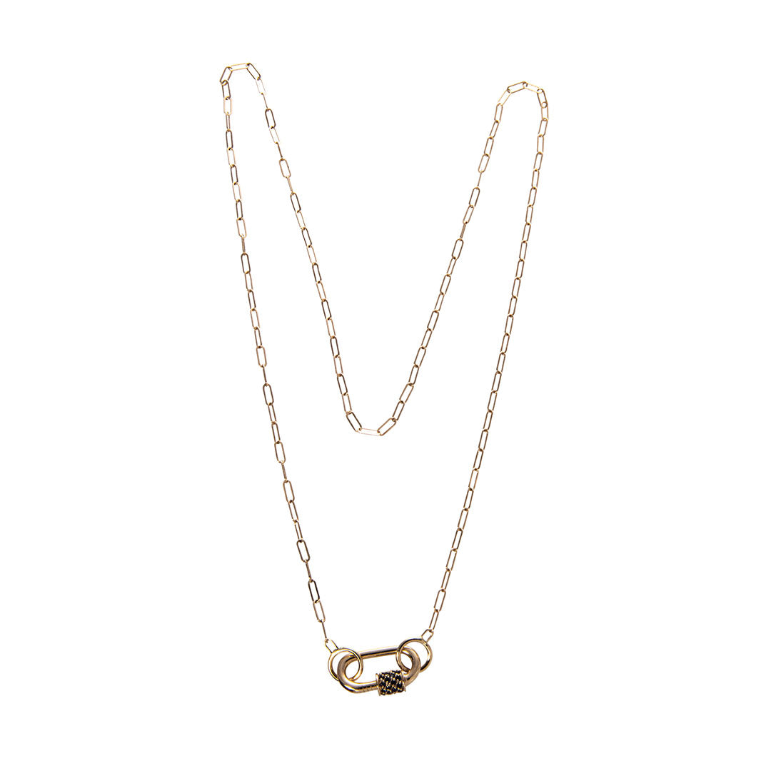14K Gold Blue Sapphire Baby Lock Necklace by Marla Aaron - Elegant Jewelry for Women, Perfect for Gifts, Weddings & Special Occasions