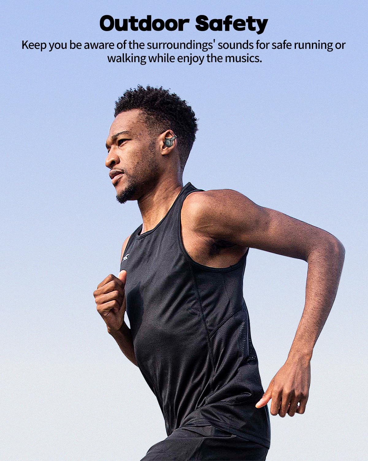 2024 Wireless Sports Earbuds Bluetooth 5.3 - HiFi Stereo Earphones with Earhook, Built-in 4 Mics & IPX7 Waterproof - Perfect for Running, Gym Workouts & Outdoor Activities