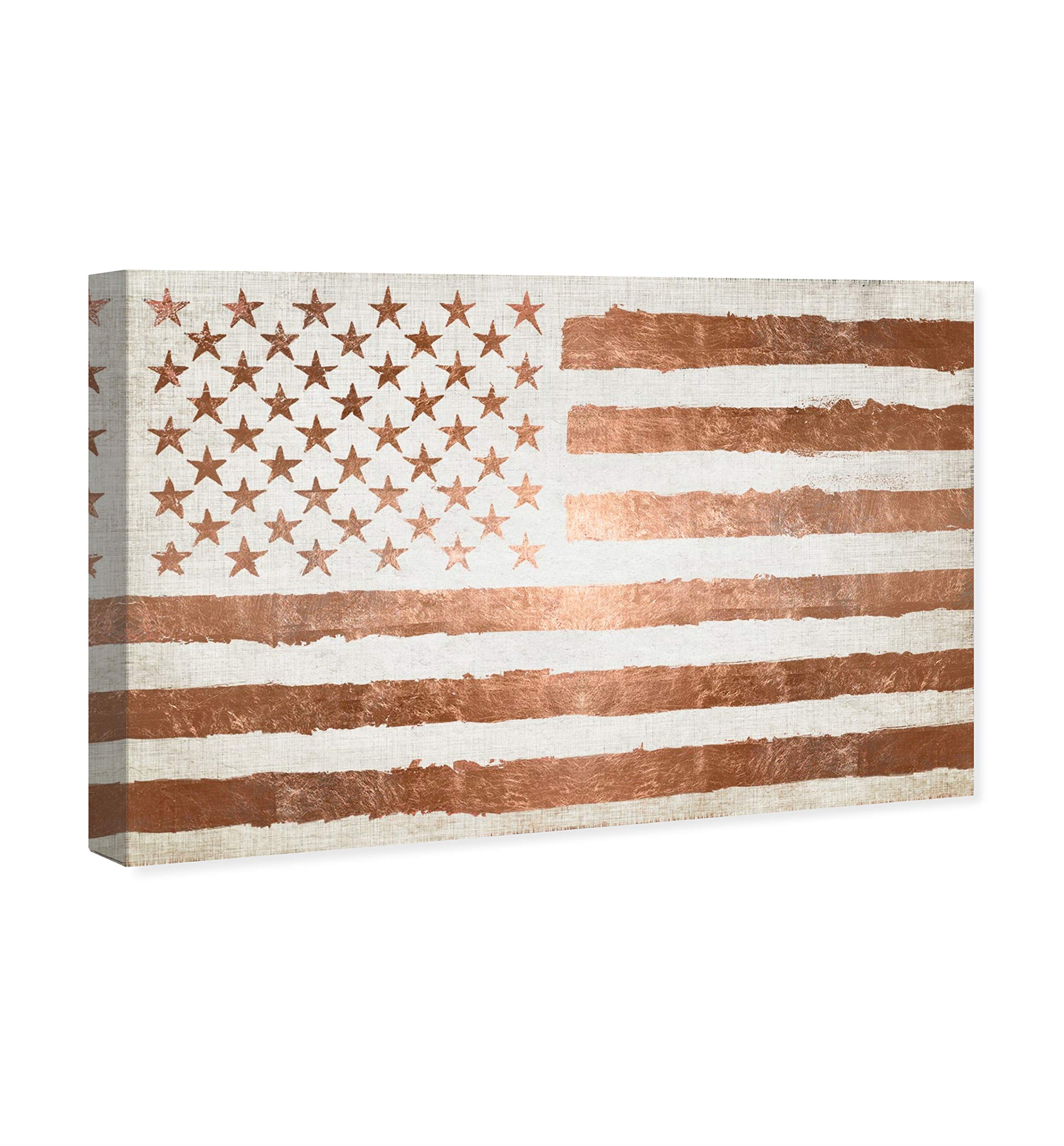 Rocky Ivory Copper Freedom Canvas Wall Art - Patriotic American Decor by Oliver Gal Artist Co. | Perfect for Living Room, Office & Home Decor