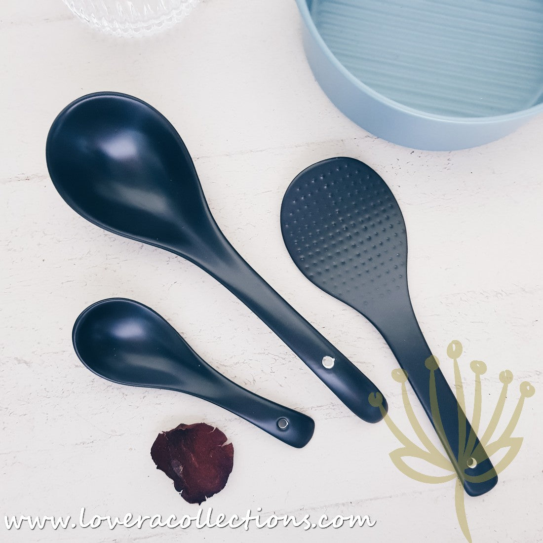 Premium Kalours Rice Scoops, Soup Spoons & Soup Ladles Set - 3-Piece Stainless Steel Kitchen Utensils for Serving, Cooking & Meal Prep - Perfect for Restaurants, Catering & Home Dining