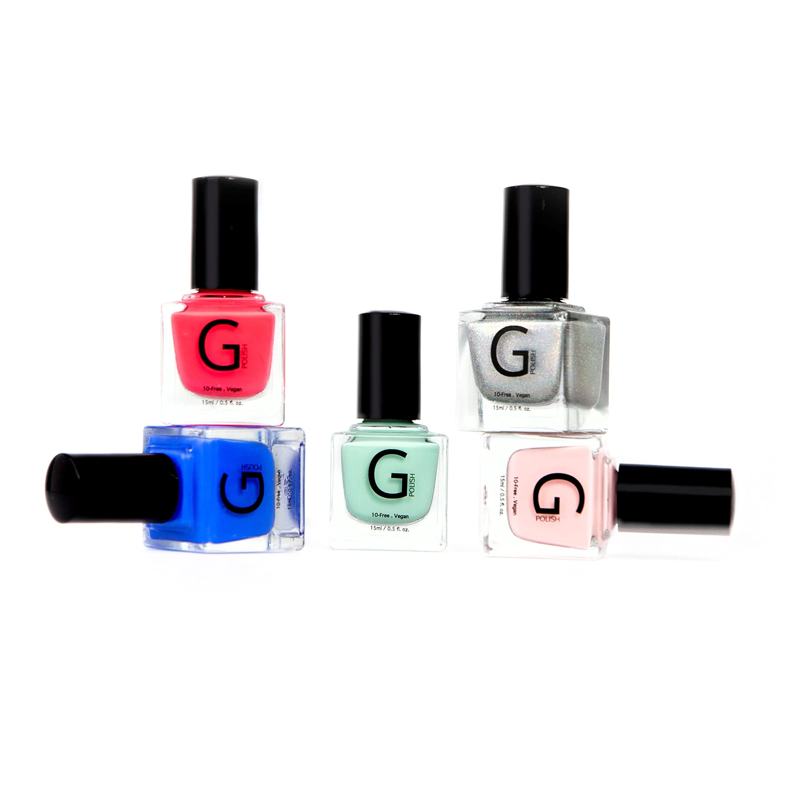 California Collection Nail Polish Set - Non-Toxic 9-Free Vegan Cruelty-Free Clean Beauty Nail Polish Gift for Teens & Adults | Perfect for Parties, Holidays & DIY Manicures at Home
