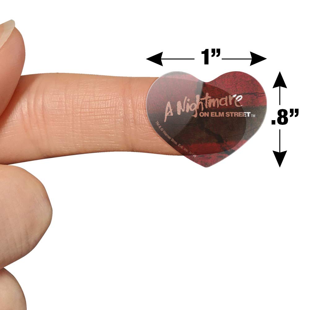 Freddy Krueger Nightmare on Elm Street Heart-Shaped Planner Stickers - Scrapbooking, Bullet Journal, DIY Crafts, Halloween Decorations