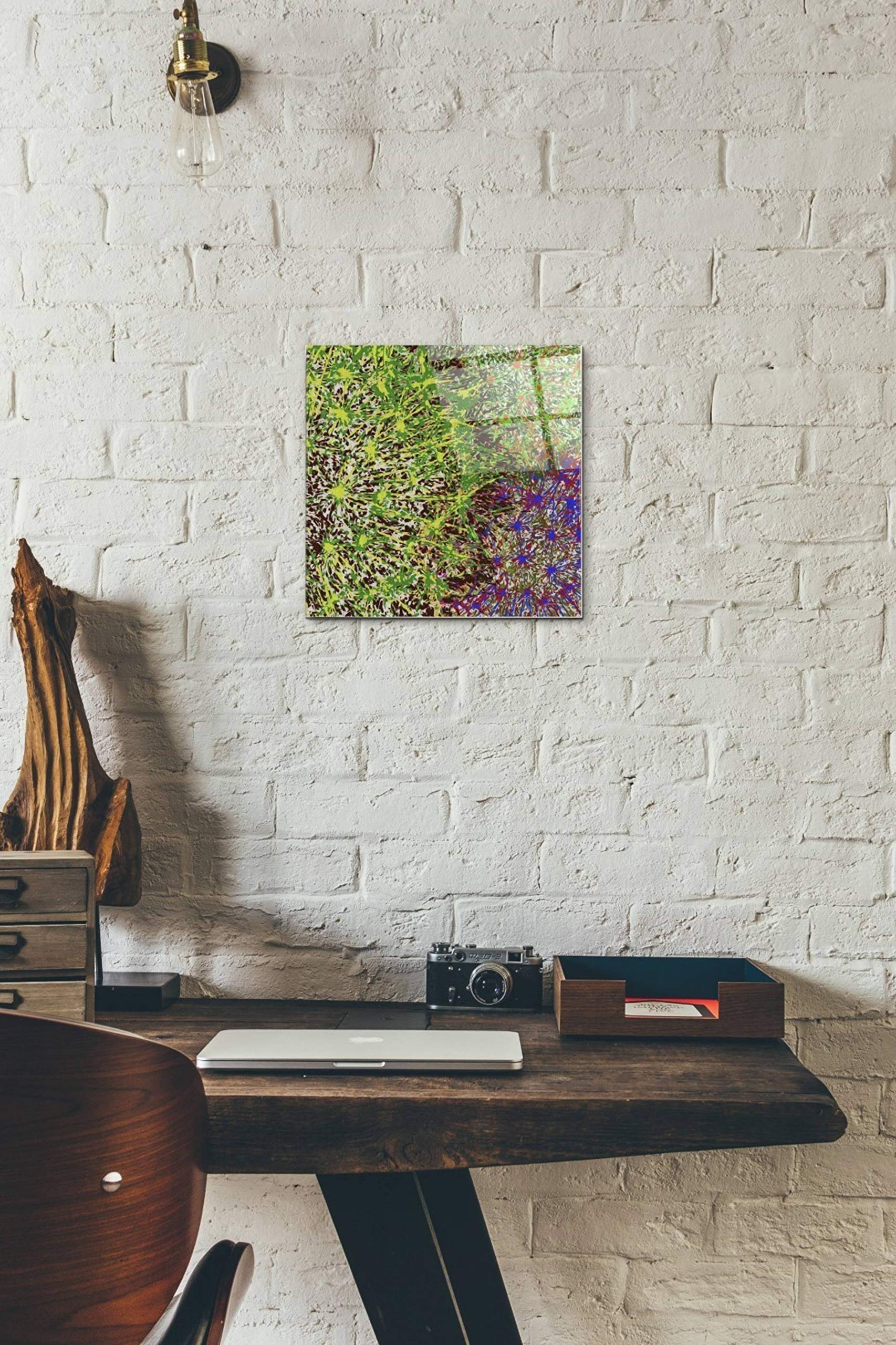 Profusion II by James Burghardt - 12x12 Inch Acrylic Glass Wall Art Painting, Modern Abstract Canvas Print for Living Room, Bedroom & Office Decor