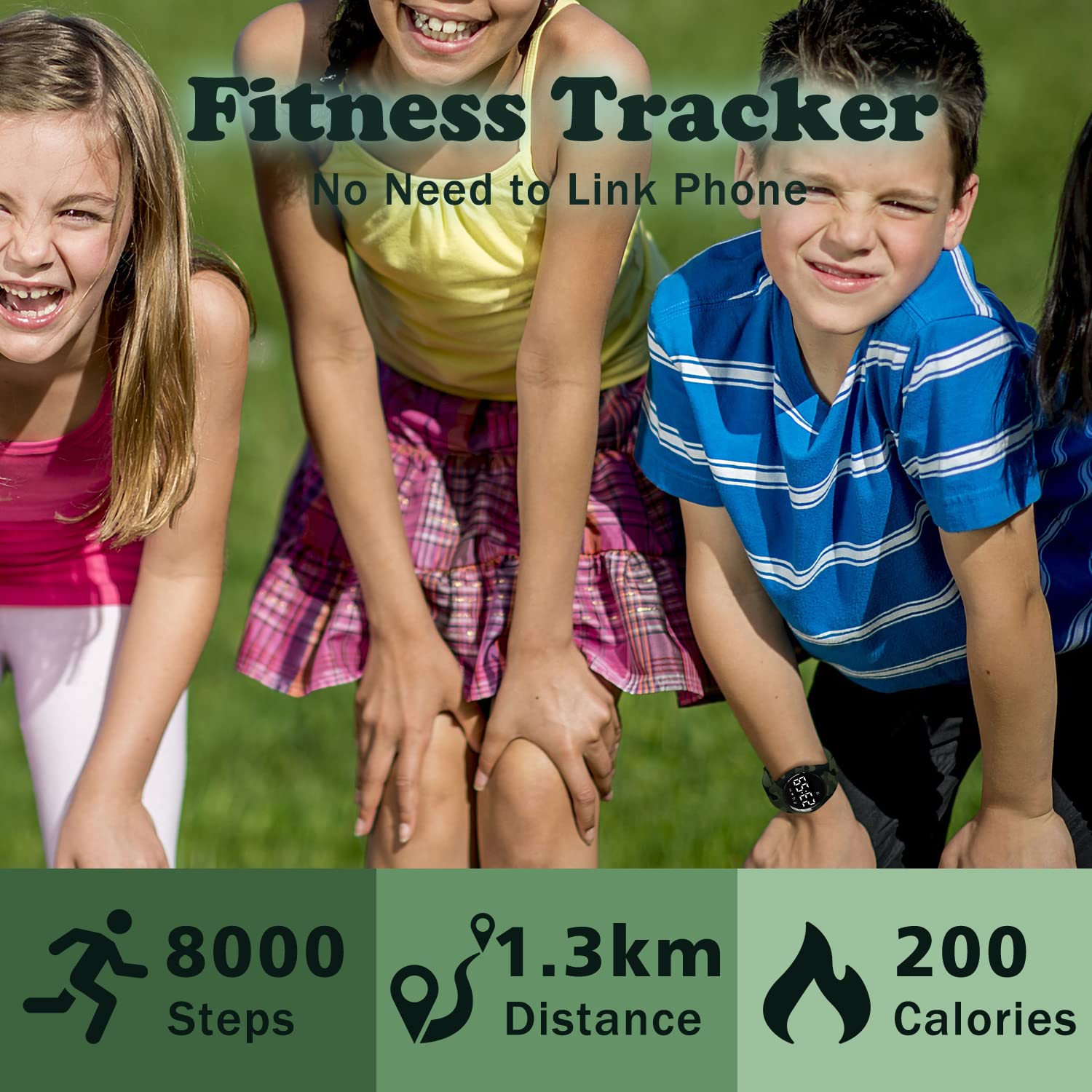 Digital Sports Watch for Kids & Teens - Step Counter, Pedometer, Vibration Alarm Clock | Waterproof Fitness Tracker for Boys & Girls Ages 5-16 | Perfect for School, Sports & Outdoor Activities