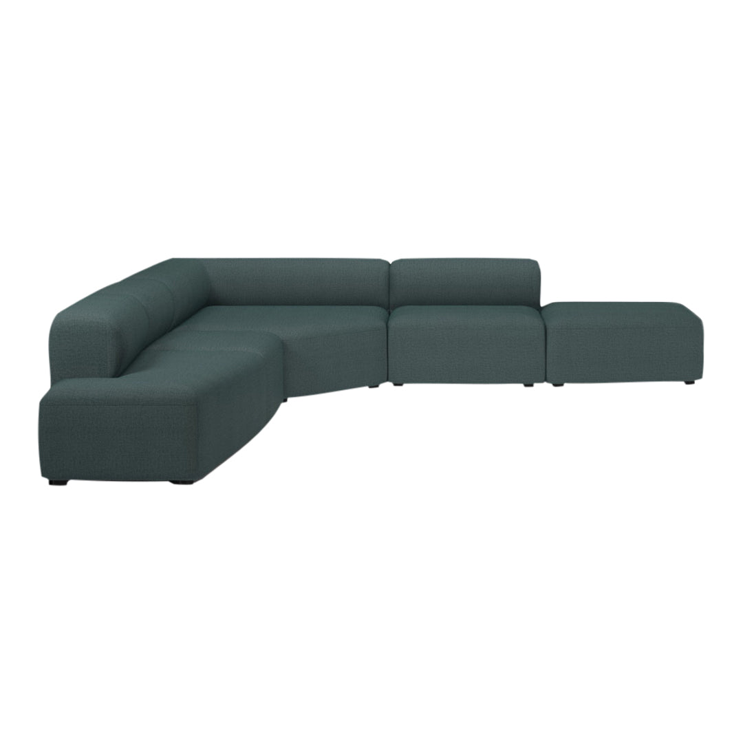 Modern L-Shaped Angle Corner Sofa with Open End & Chaise Lounge - Perfect for Small Spaces, Living Room, Apartment & Home Theater Seating