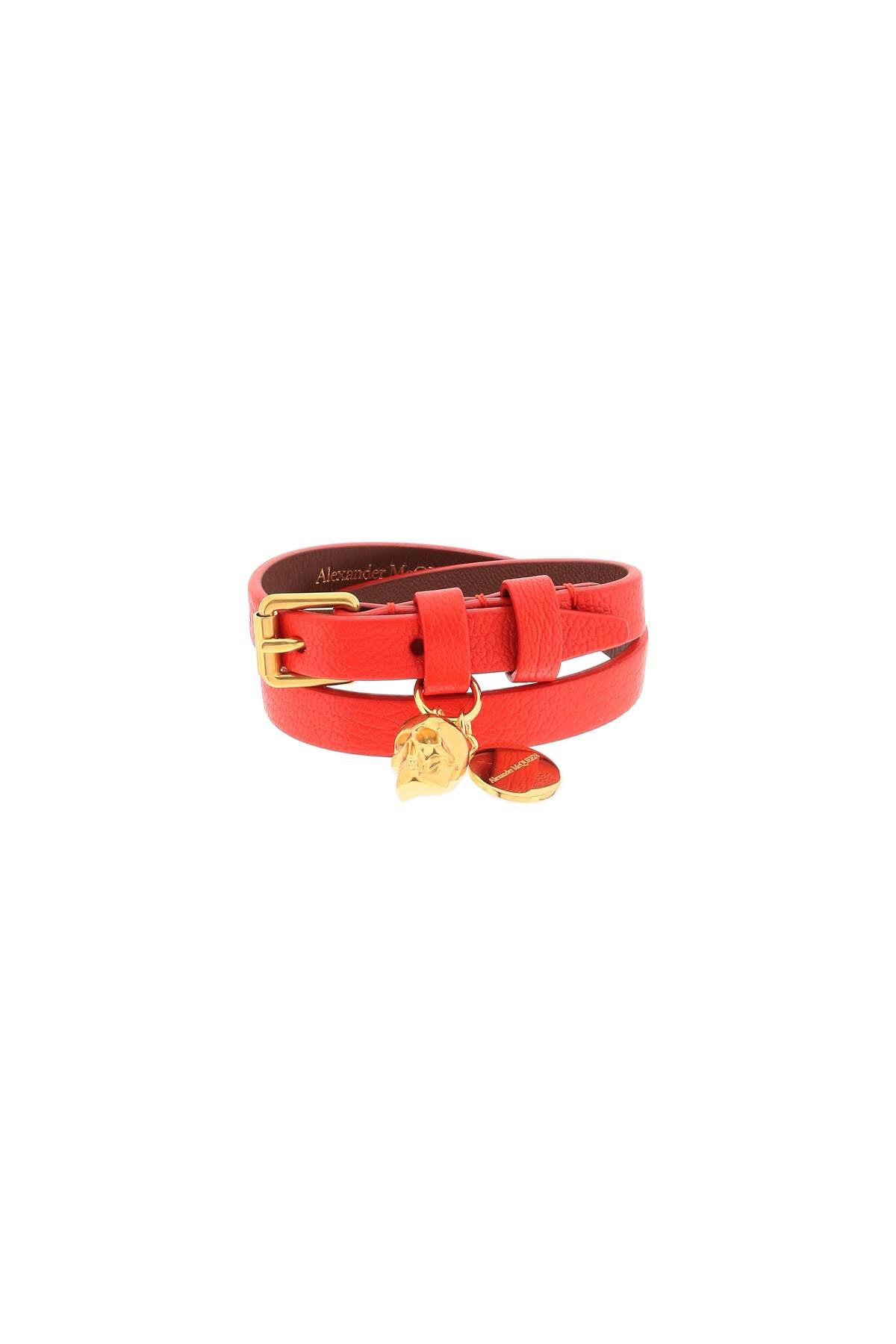 Alexander McQueen Double Wrap Skull Bracelet - Gothic Punk Jewelry for Women & Men - Perfect for Parties, Concerts & Everyday Fashion