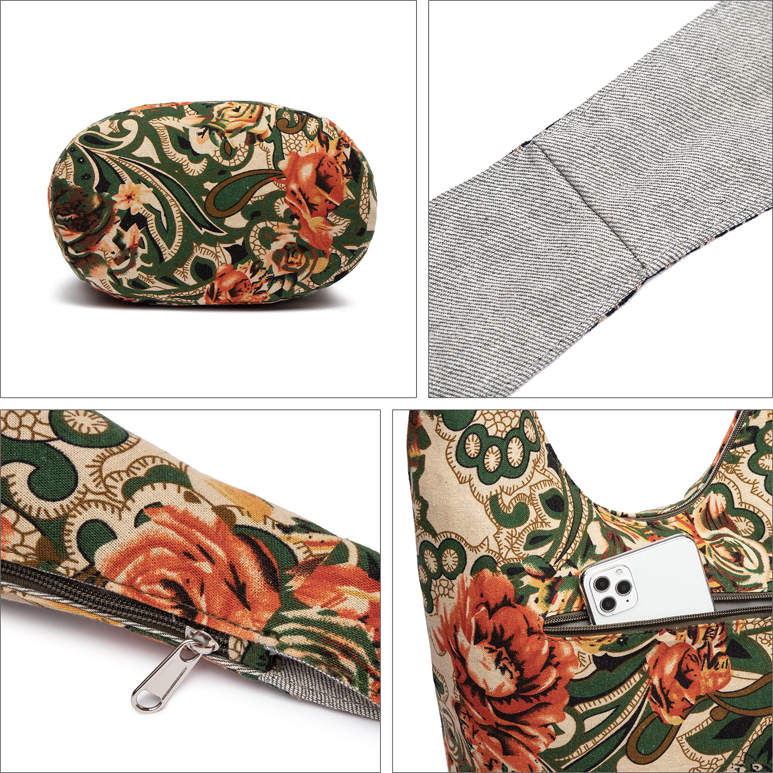 Stylish Women's Canvas Shoulder Bag - Bohemian Animal Print Crossbody Purse for Everyday Use, Travel & Casual Outings