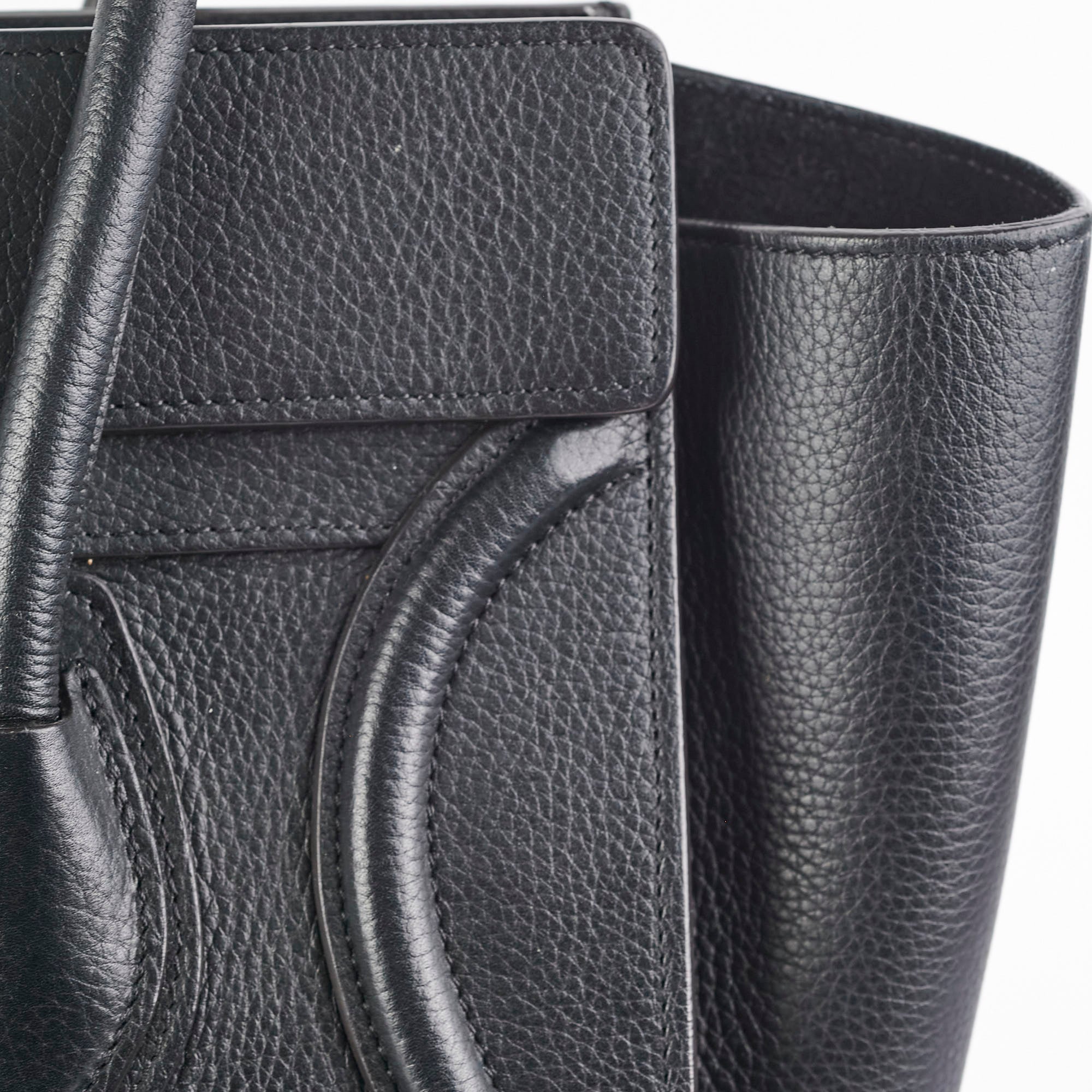 Celine Micro Luggage Black Leather Handbag - Luxury Designer Crossbody Bag for Women | Perfect for Work, Travel & Everyday Use