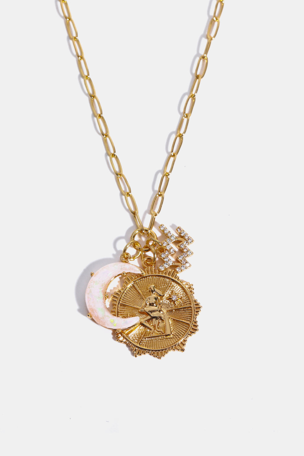 Constellation and Moon Pendant Copper Necklace - Elegant Celestial Jewelry for Women - Perfect for Daily Wear, Gifts & Special Occasions