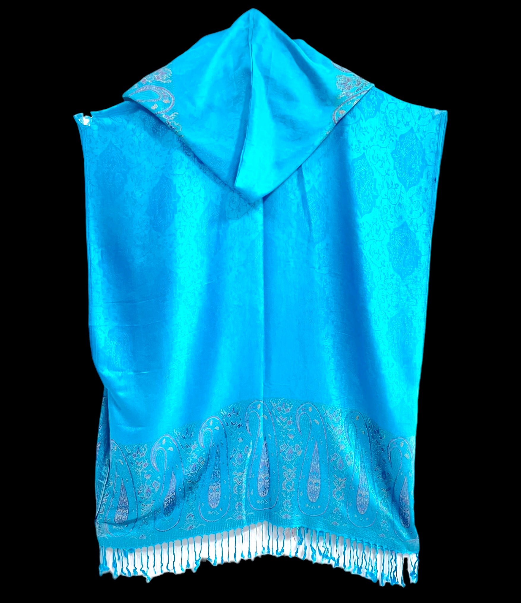 PASH KIMONO Women's Lightweight Robe - Ocean Teal Color, Soft Japanese Style Kimono Cover Up for Beach, Lounge & Spa Wear