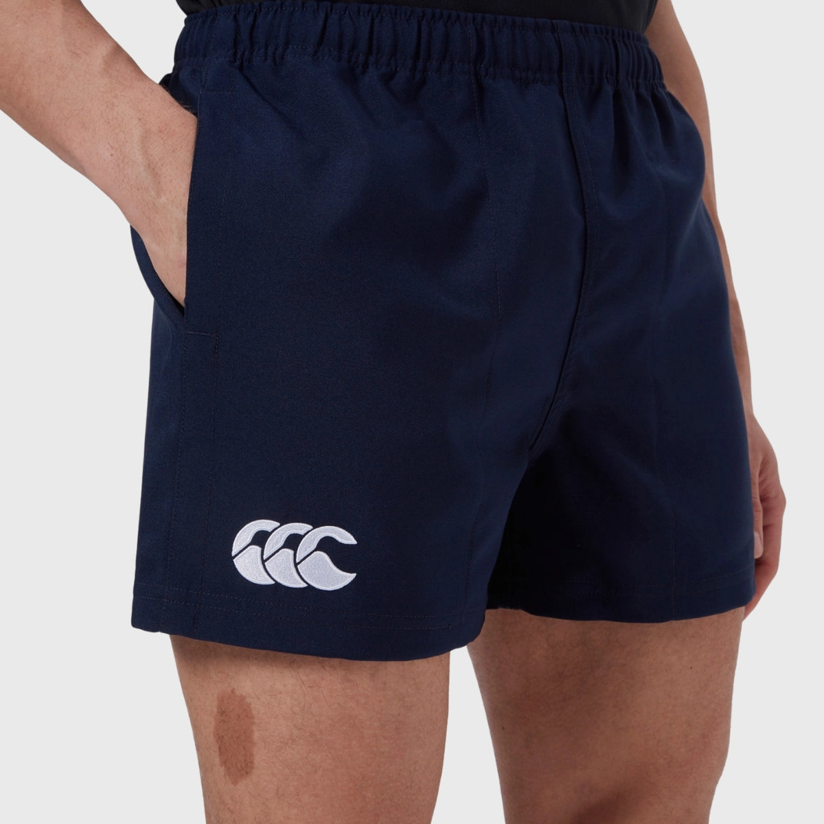 Canterbury Men's Rugby Shorts with Pockets - Navy Blue Athletic Training Shorts for Rugby, Gym & Casual Wear