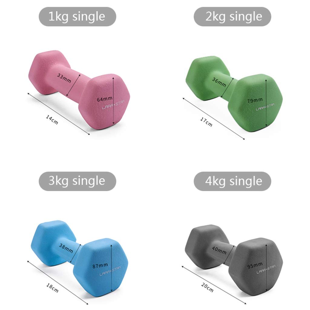 FHPEWXDG Small Dumbbells for Home Fitness - Neoprene Coated Slim Arm Dumbbells with Cast Iron Core - Unisex Workout Equipment for Fat Loss & Strength Training | Perfect for Home Gym, Yoga, and Full-Body Workouts