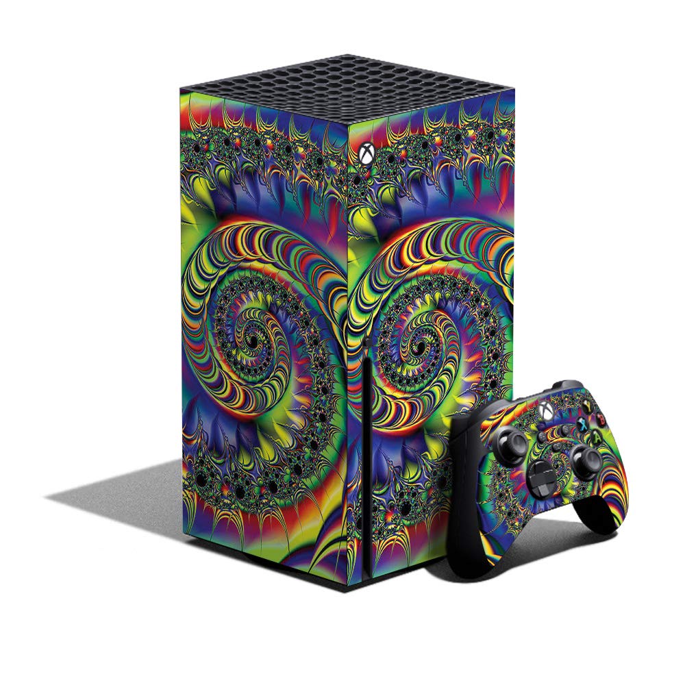 MIGHTY SKINS Xbox Series X Vinyl Decal Wrap Cover - Acid Style | Protective & Durable Skin Compatible with Xbox Series X Bundle | Easy to Apply & Remove | Made in USA | Perfect for Gaming Setups & Custom Console Protection (MIXBSERXCMB-Acid)