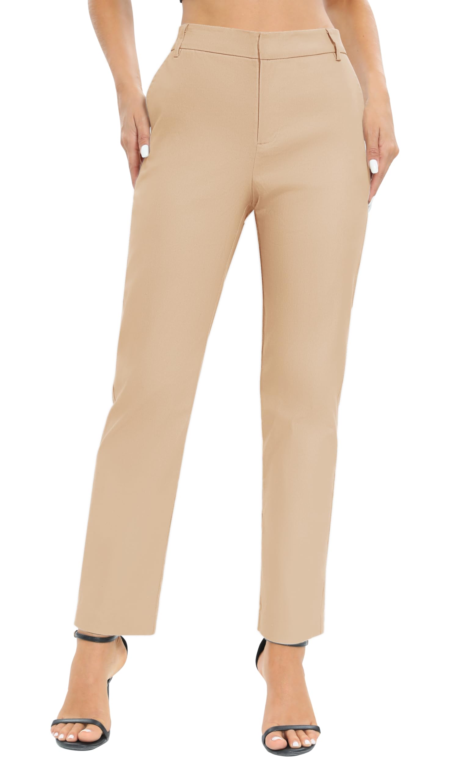 Urban CoCo Women's Stretch Waist Work Pants - Business Casual Office Trousers with Pockets for Professional Women | Perfect for Office, Meetings & Business Travel
