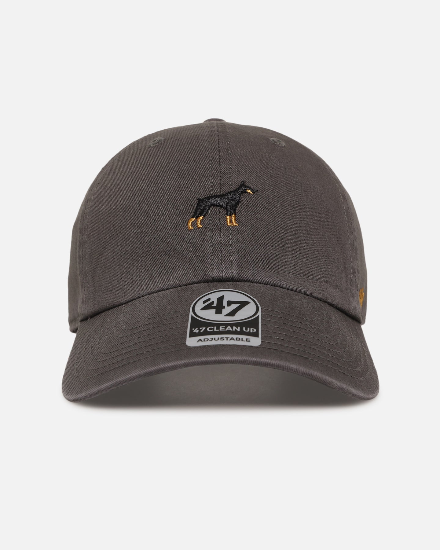 47 Brand Dobermann 'Dog Collection' Adjustable Strapback Hat - Charcoal Gray Snapback Cap for Men & Women - Perfect for Dog Lovers, Outdoor Activities and Casual Wear