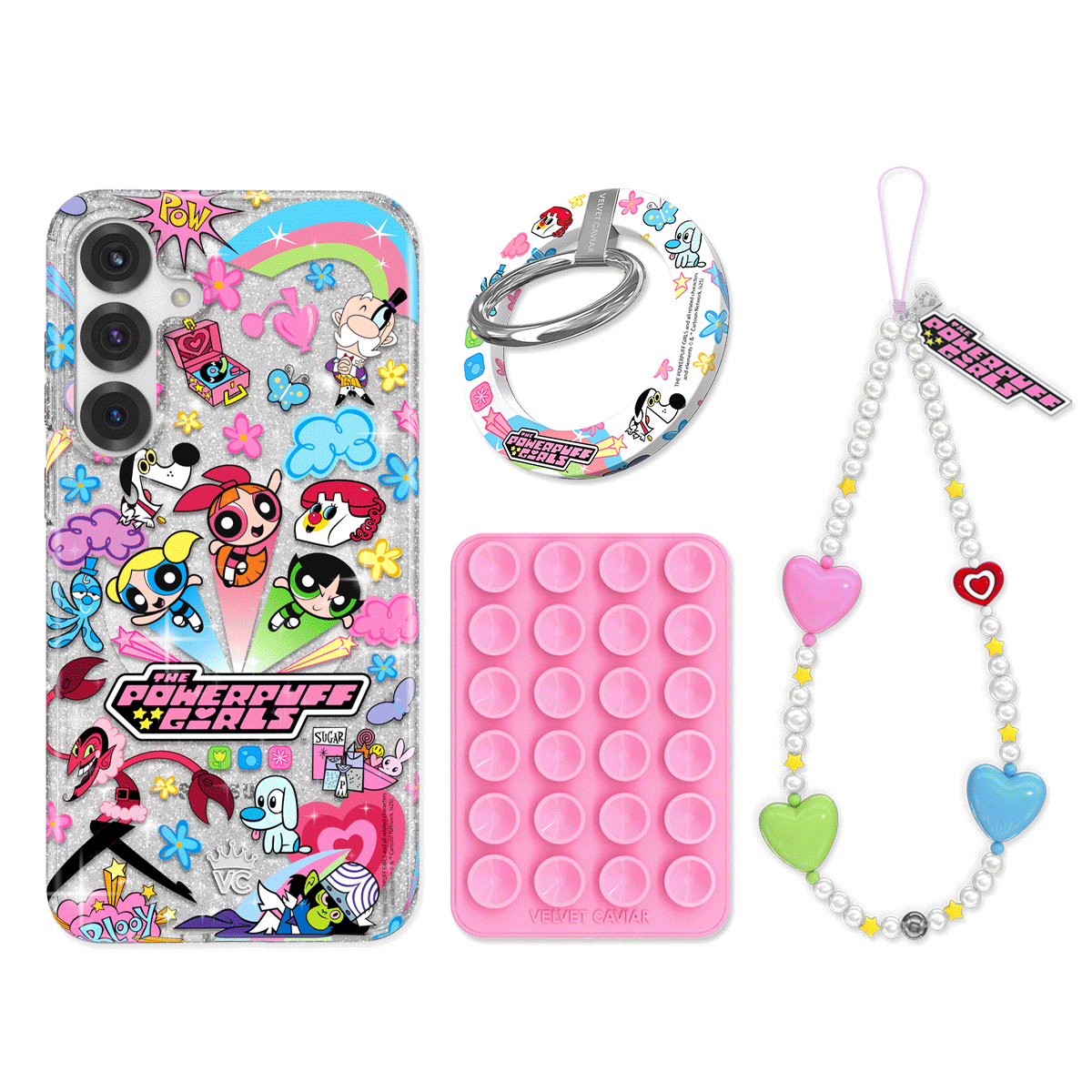 Powerpuff Girls Samsung Phone Case with Grip - Cute Cartoon Character Protective Cover for Samsung Galaxy S21/S20/Note 20 - Perfect for Kids, Teens & Fans - Great for School, Work & Daily Use