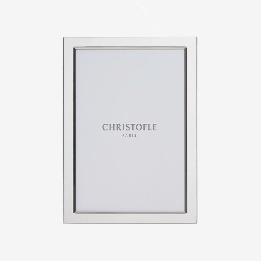 Christofle Uni Picture Frame - Elegant Silver Photo Frame for Home & Office Decor - Perfect for Displaying Family Photos, Wedding Pictures, and Artwork