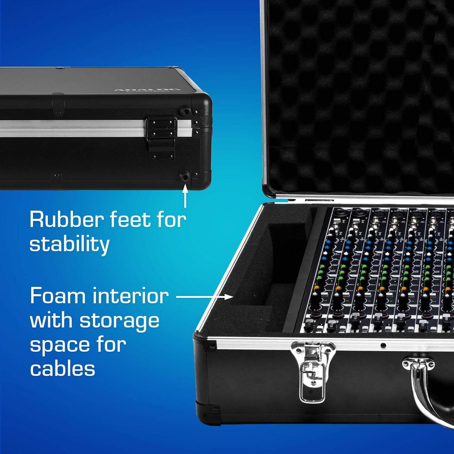 Mackie ProFX16V3 & Tascam Model 16 Analog Mixer Case - Ultra-Lightweight UNISON Hard Protective Cover for Live Sound, Studio Recording & DJ Equipment