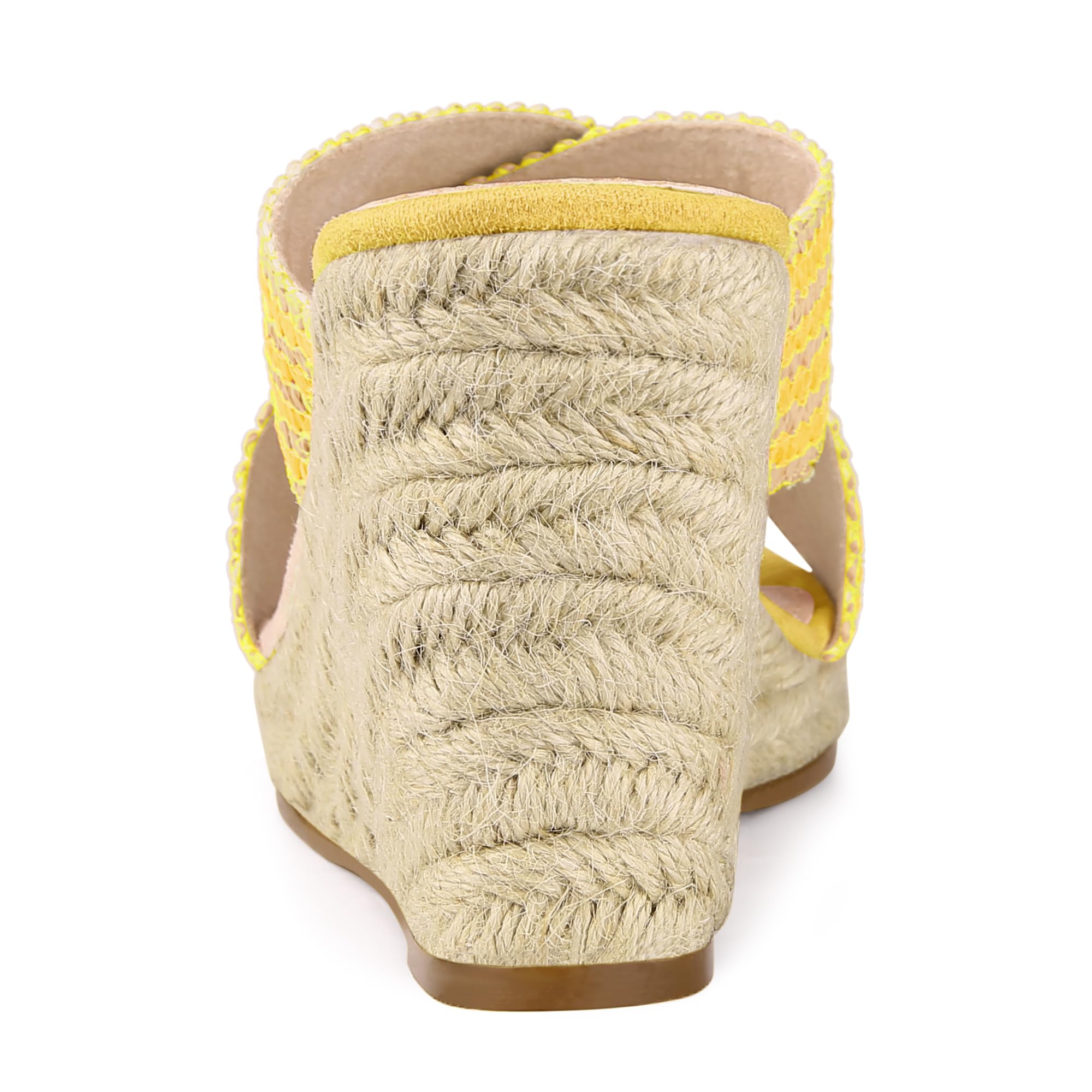 Allegra K Women's Espadrilles Wedge Sandals - Comfortable Slide Wedges for Summer, Beach & Casual Outings