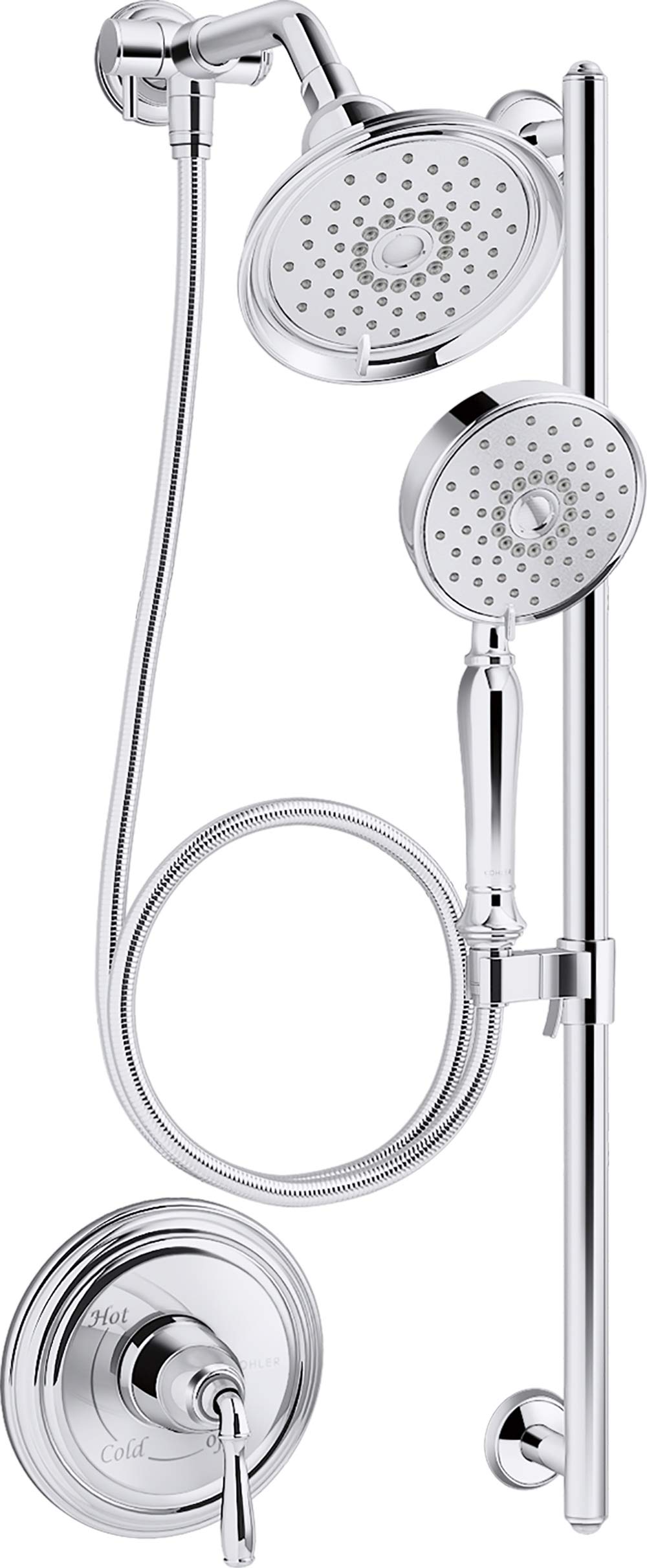 Bancroft Essentials High-Performance Shower Package - 1.75 GPM Low-Flow Shower Head for Water Conservation | Perfect for Eco-Friendly Homes & Spa-Like Bathroom Experience