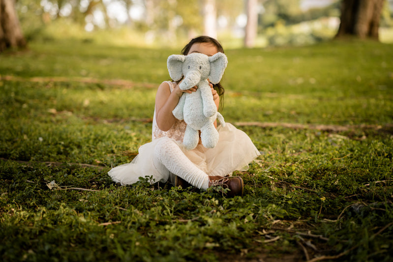 Ernie the Elephant Organic Plush Toy - Soft Eco-Friendly Stuffed Animal for Kids | Perfect for Nursery Decor, Baby Shower Gifts & Cuddling