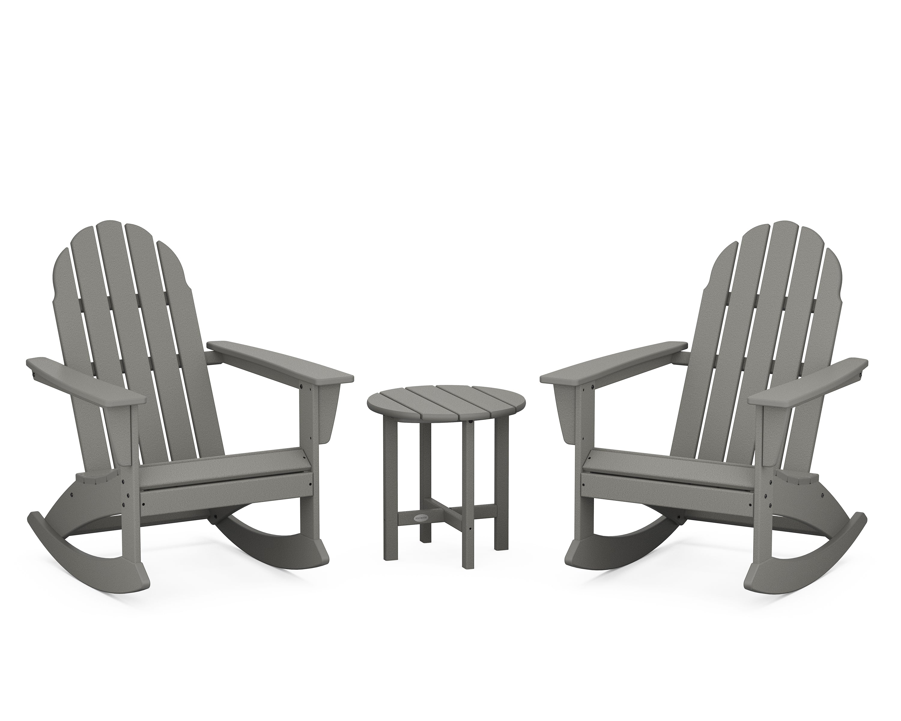 POLYWOOD Vineyard 3-Piece Adirondack Rocking Chair Set - Durable Outdoor Furniture for Patio, Garden & Backyard Relaxation