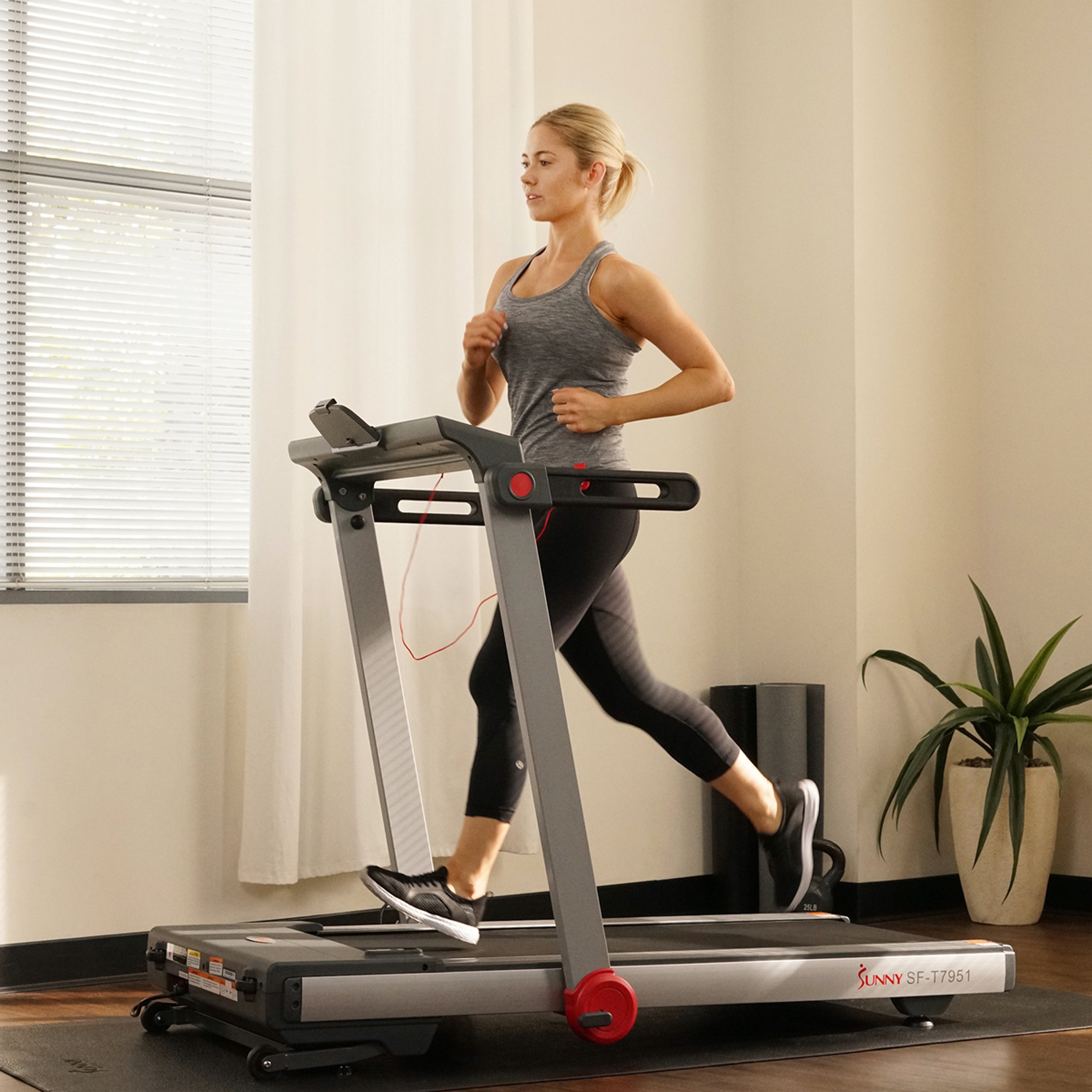 Auto Incline Treadmill - Motorized Folding Treadmill for Home Gym with 12% Incline, 300 lb Capacity - Perfect for Cardio, Running & Weight Loss Workouts