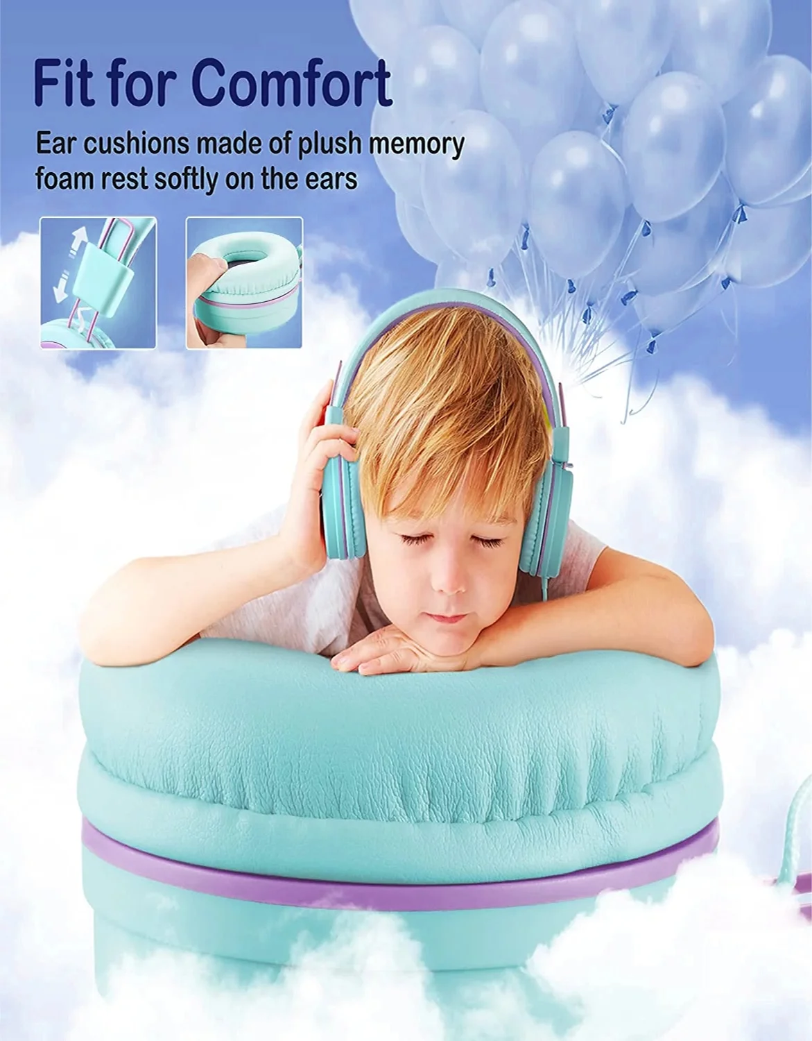**Mpow Kids Headphones with Microphone (2 Pack) – Stereo Wired Over-Ear Headphones, 91dB Volume Limit, Foldable & Adjustable for School, Tablet, Airplane Travel – Safe & Comfortable for Children**    *(Perfect for Online Classes, Gaming, Long Flights, and Entertainment on the Go!)*