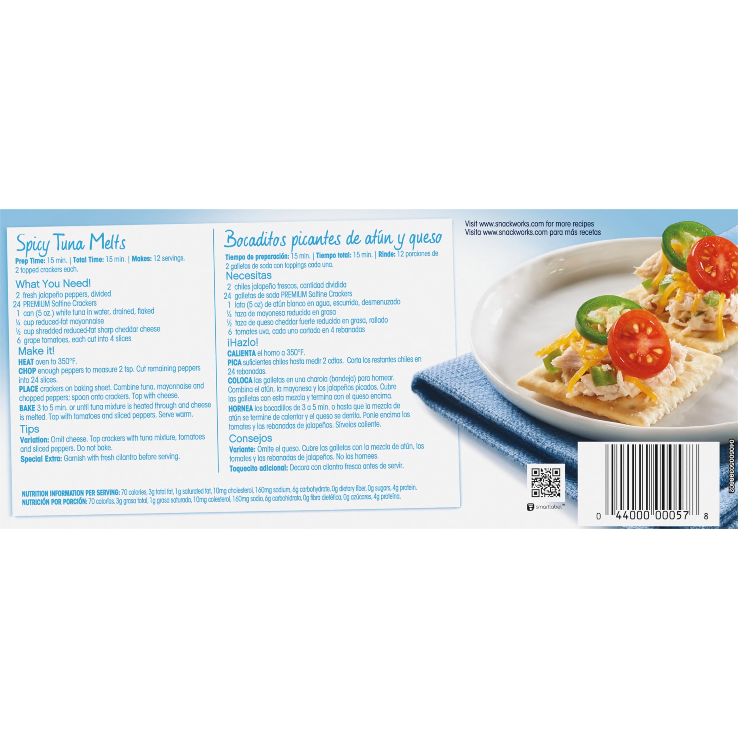Premium Original Saltine Crackers - 12-16 oz Bulk Box - Healthy Lunch Snacks & Party Food for Office, School & Picnics