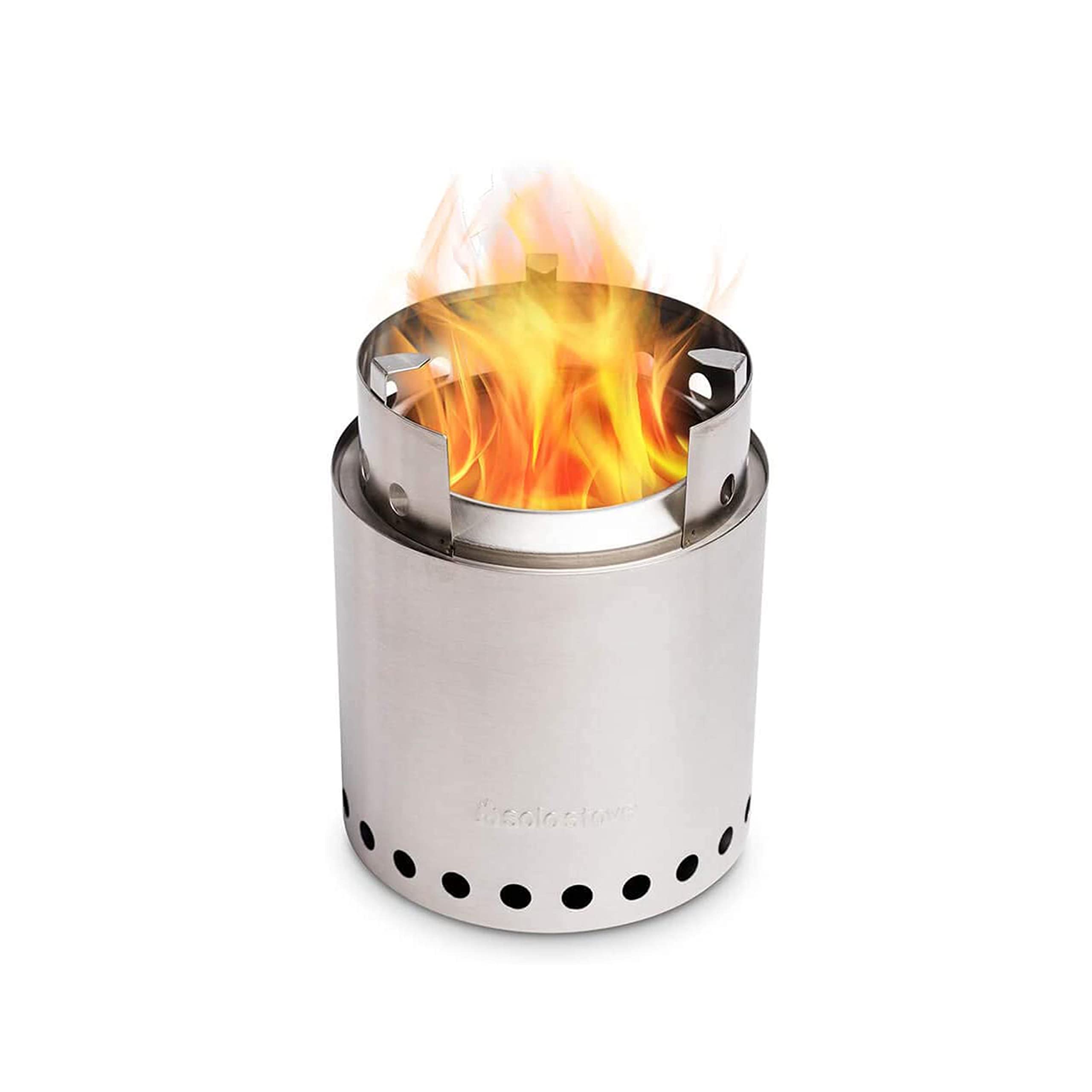 Solo Stove Campfire Portable Wood Burning Stove - Compact Stainless Steel Camping Stove for Backpacking, Hiking & Outdoor Cooking - No Batteries or Fuel Needed - Perfect for Campfires, Picnics & Emergency Preparedness