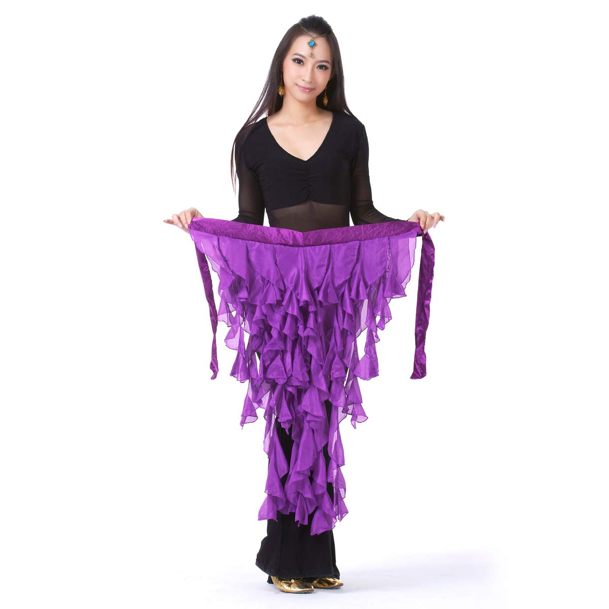 Egyptian Style Premium Belly Dance Hip Scarf with Tassels - Elegant Latin Dance Belt Skirt for Women | Perfect for Belly Dancing, Costume Parties & Performances
