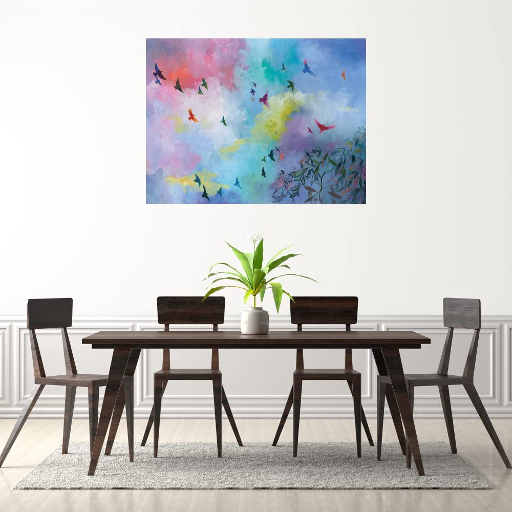 Sky Is the Limit Fine Art Canvas Wall Decor by Julia Hacker - 32x24 Inch Ready to Hang Painting for Living Room, Bedroom, Office & More - Perfect for Home Decor, Gifts & Interior Design Inspiration