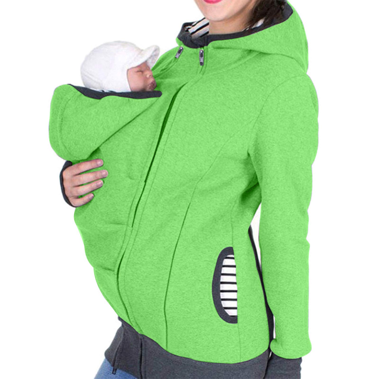 Women's Maternity Nursing Hoodie - Kangaroo Pocket Sweatshirt Jacket for Breastfeeding & Baby Wearing | Soft Comfortable Wrap Top for New Moms | Perfect for Nursing, Lounging & Outdoor Activities