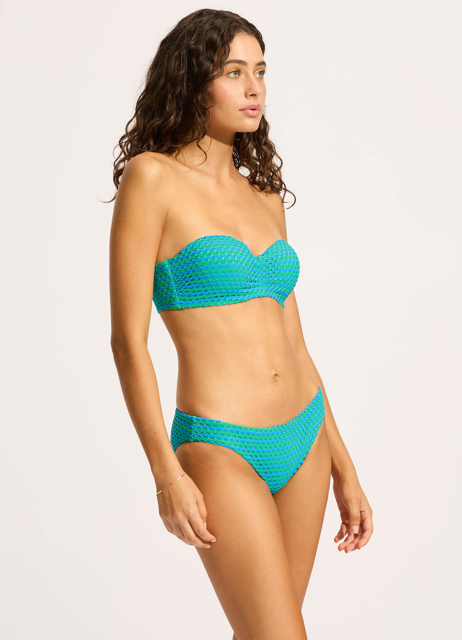 Mesh Effect Bustier Bandeau Bikini Top - Sexy Push Up Swimwear for Women - Perfect for Beach, Pool Party & Summer Vacation