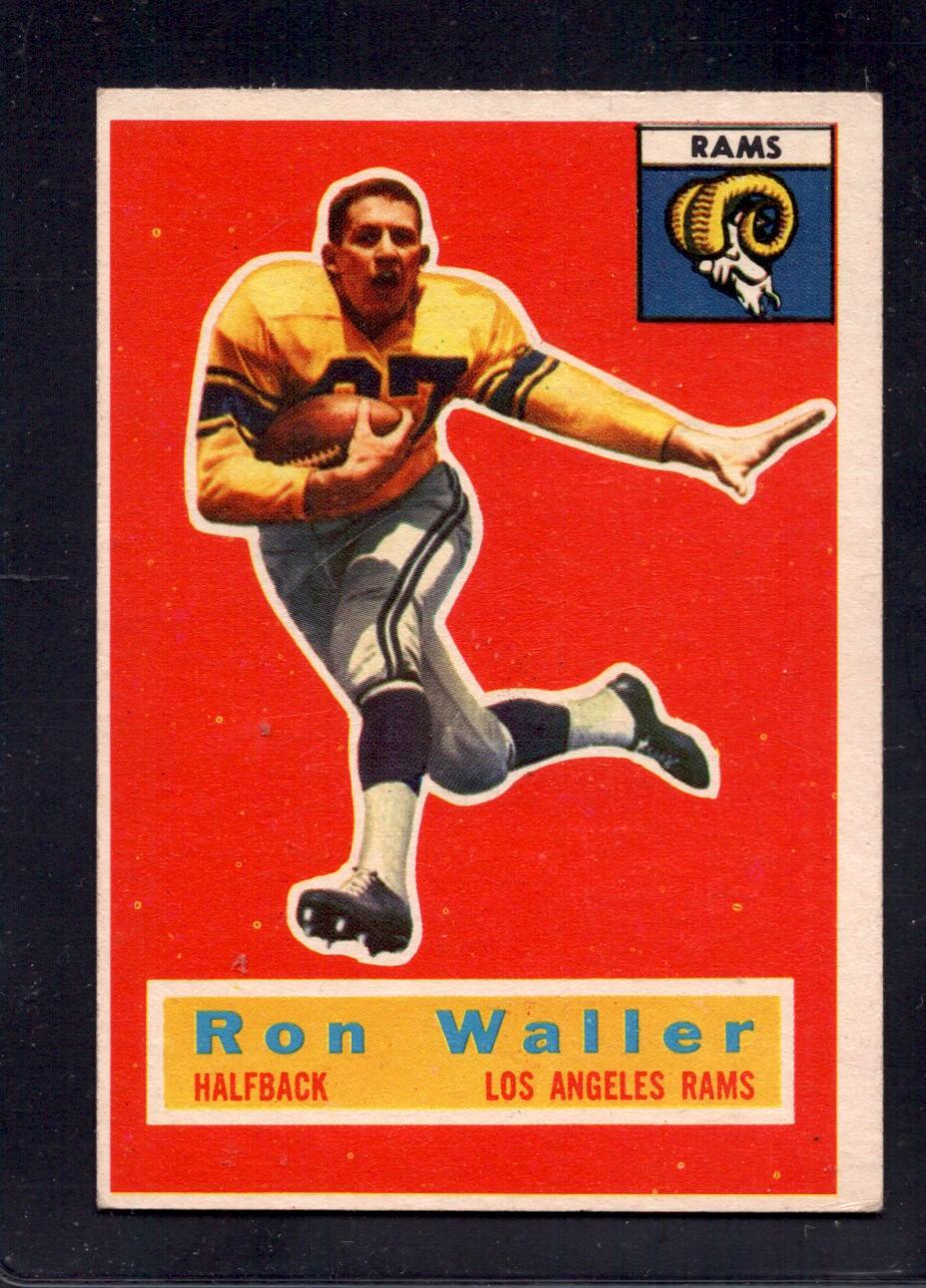 1956 Topps #102 Ron Waller Rams Rookie Football Card - Vintage NFL Collectible for Sports Memorabilia Enthusiasts & Display in Man Cave or Sports Room
