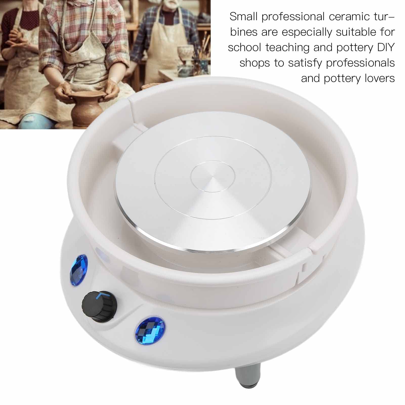 Electric Pottery Wheel Machine - 15cm Mini Ceramic Forming Tool with 2000 RPM & Detachable Basin for Clay Art, DIY Pottery Making - Perfect for Home Studio, Classroom & Ceramic Workshops (US)