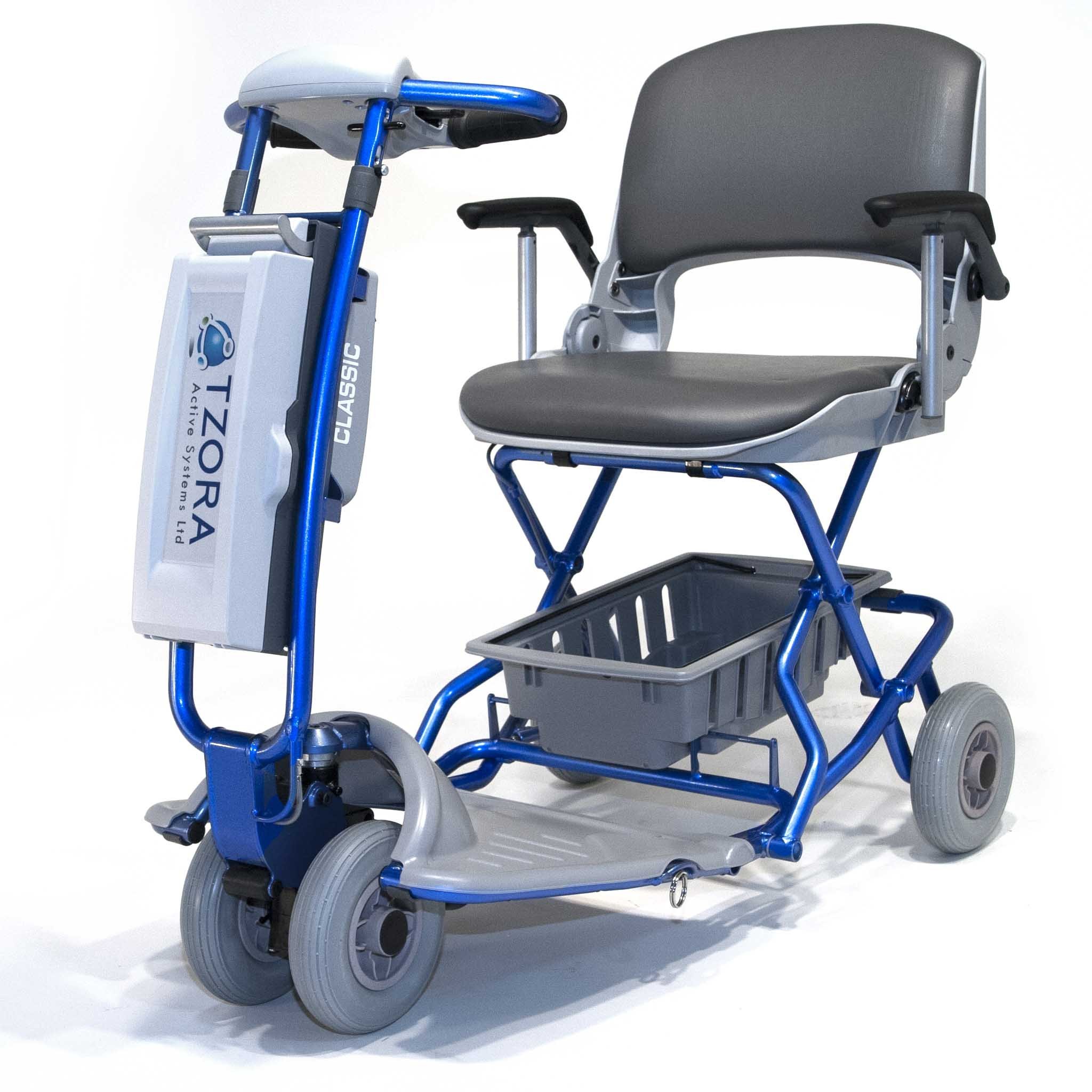 Lexis Light Folding Travel Scooter - Portable Mobility Scooter for Adults & Seniors | Compact & Lightweight Electric Scooter | Perfect for Airports, Shopping Malls & Travel | Blue
