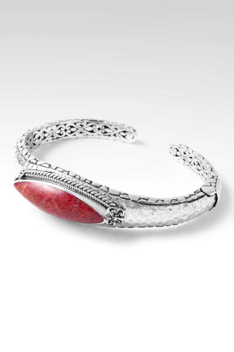 Flourishing Faith Cuff™ - Red Sponge Coral Bracelet for Women | Handmade Spiritual Jewelry | Perfect for Prayer, Meditation & Daily Wear