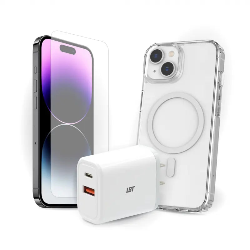 LBT Tuff8 Accessory Bundle for iPhone 15 - Durable Phone Case with Screen Protector & Accessories | Perfect for Outdoor Adventures, Travel & Daily Protection