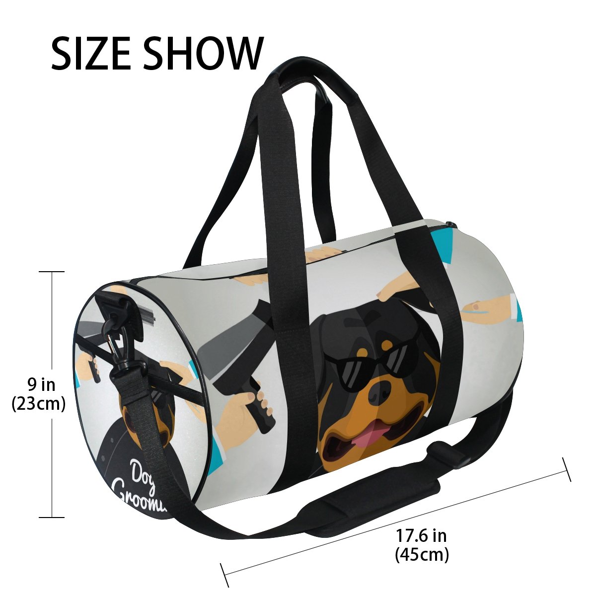 Rottweiler Dog Duffel Bag - Waterproof Travel Gym Bag for Dogs, Sports & Outdoor Adventures - Perfect for Grooming, Training & Pet Travel Accessories