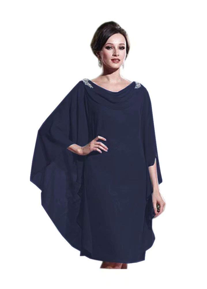 Elegant Short Chiffon Mother of the Bride Dress - Formal Evening Gown for Women - Perfect for Weddings, Parties & Special Occasions