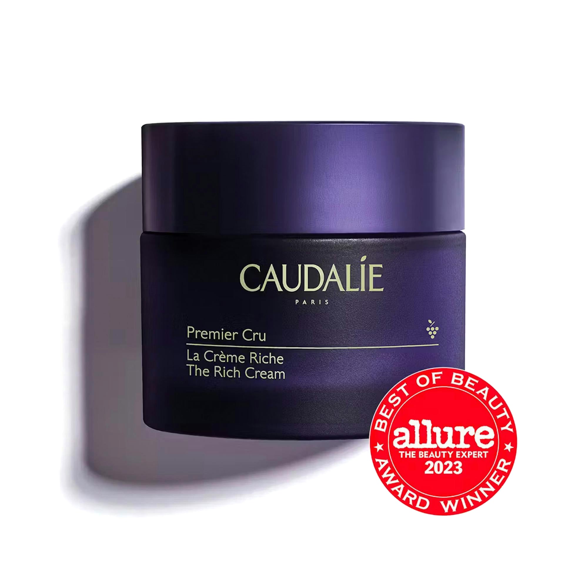 Caudalie Premier Cru The Rich Cream - Anti-Aging Face Moisturizer for Dry Skin | Luxury Skincare with Grape Seed Extract | Perfect for Night Routine & Winter Care
