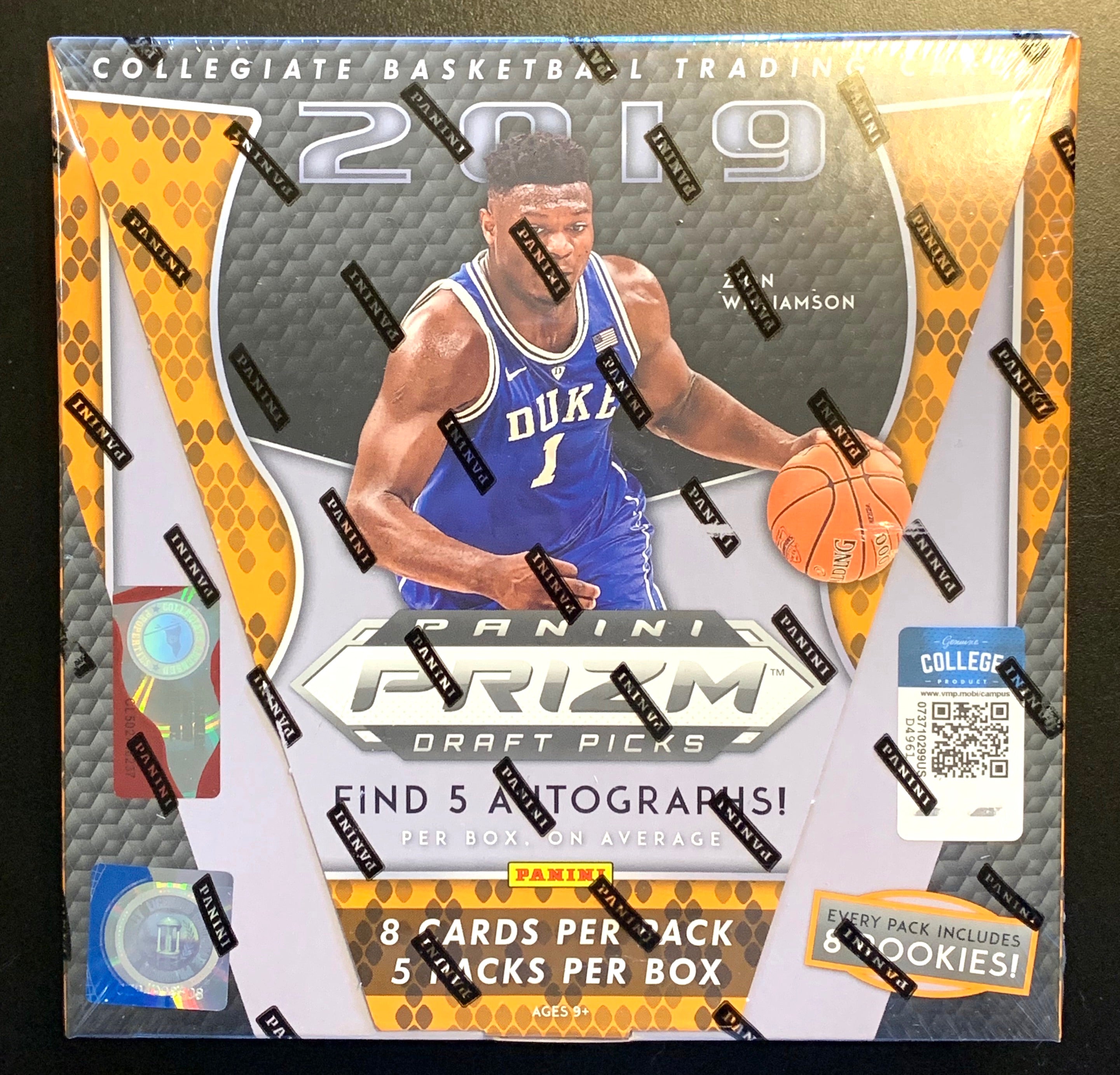 2019 Panini Prizm Draft Picks Hobby Box - 5 Autographs per Box (Zion Williamson, Ja Morant, Tyler Herro, Darius Garland) - Collectible Basketball Cards for Trading & Investing
