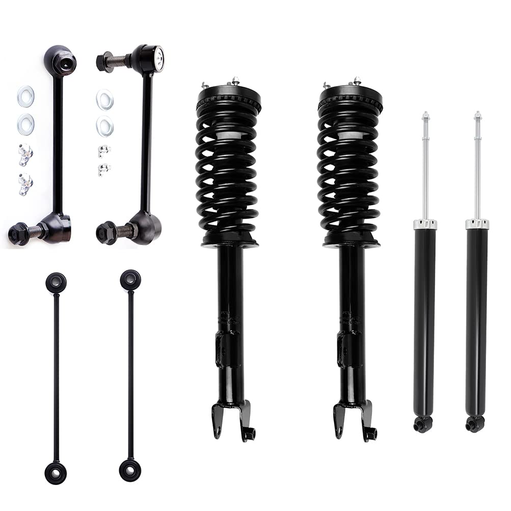 AUTOMUTO Complete Struts Assembly with Shock Absorber & Stabilizer Bar Link Kit - Compatible with Chrysler 300 (2005-2010), Dodge Charger (2006-2010), Dodge Magnum (2005-2008) - 8-Piece Set for Smooth Ride & Enhanced Suspension Performance