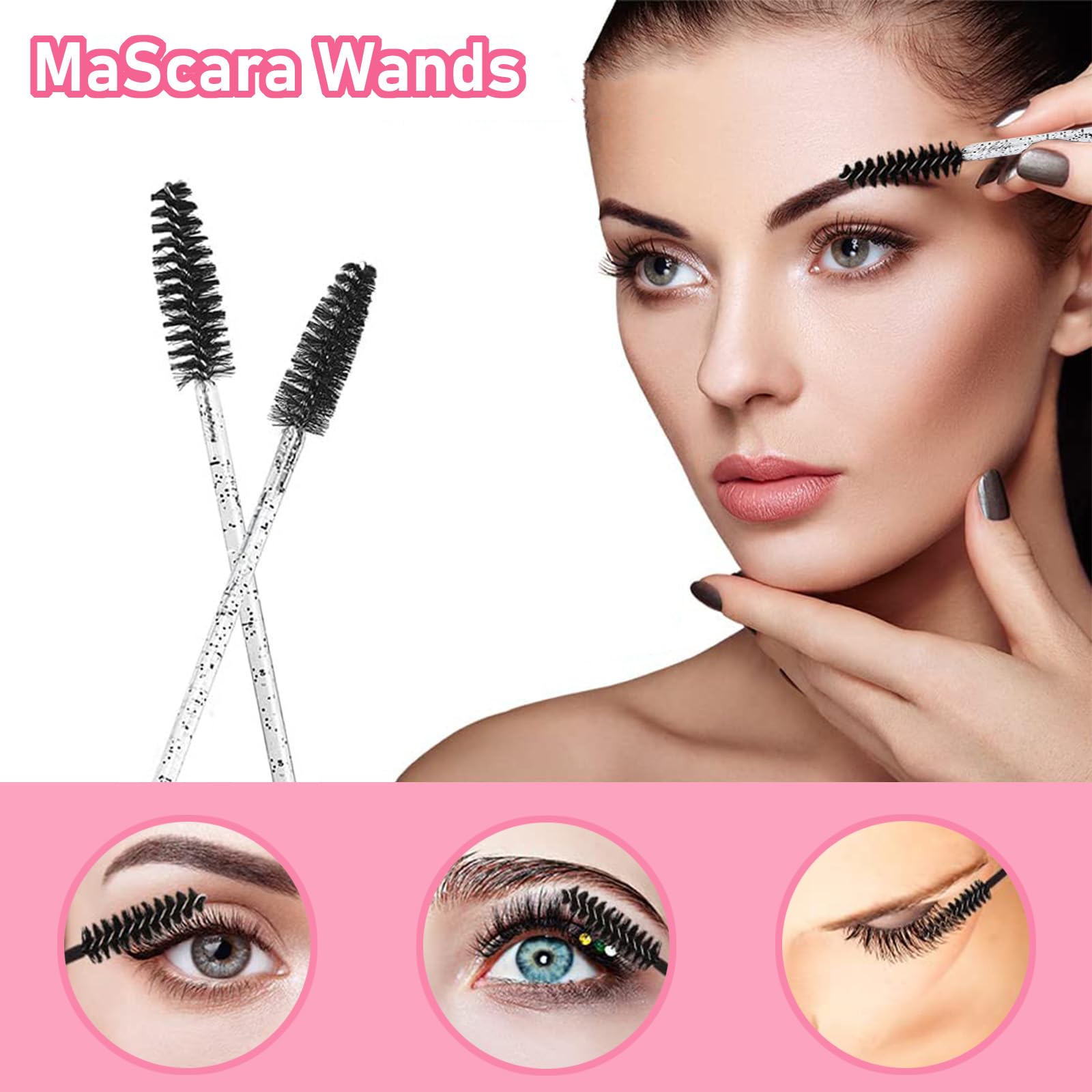 120 Pcs Professional Makeup Brush Set with 20 Eyeliner Pencils, 50 Lipstick Brushes & 50 Eyebrow Brushes - Complete Cosmetic Kit for Women - Perfect for Travel, Home Use, and Professional Makeup Application