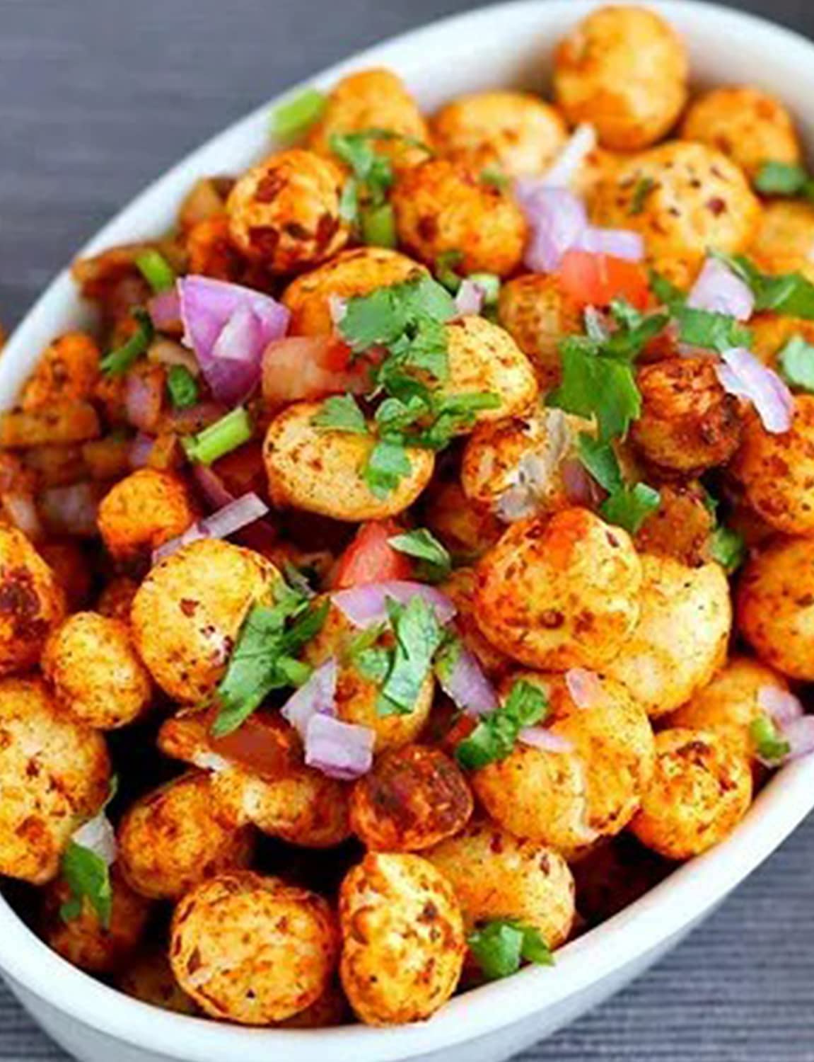 365 Store to Door Roasted Makhana – Papdi Chat Flavor, 150g | High Protein & Fiber Fox Nuts | Gluten Free & Trans Fat Free Healthy Snacks for Kids & Adults | Perfect for On-the-Go, Weight Loss & Movie Nights