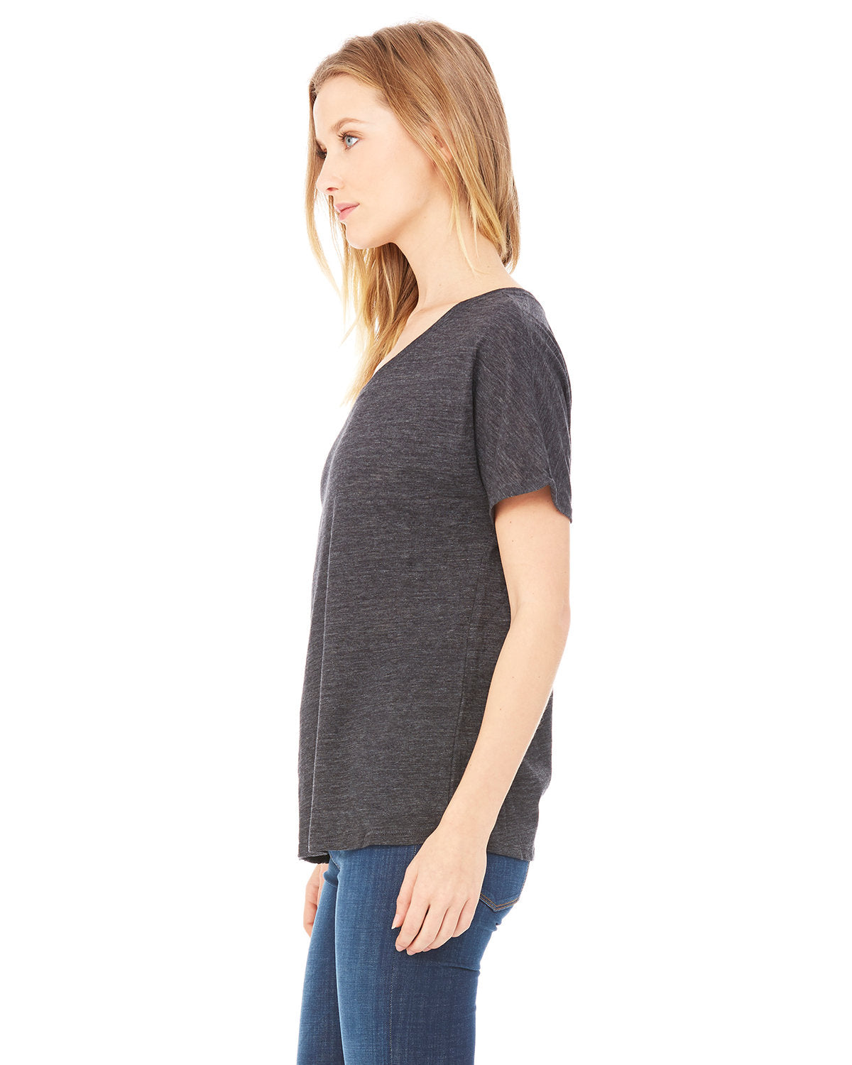 Bella + Canvas 8816 Women's Soft Slouchy Scoop Neck T-Shirt - Comfortable Casual Tee for Everyday Wear, Lounge, and Outfits