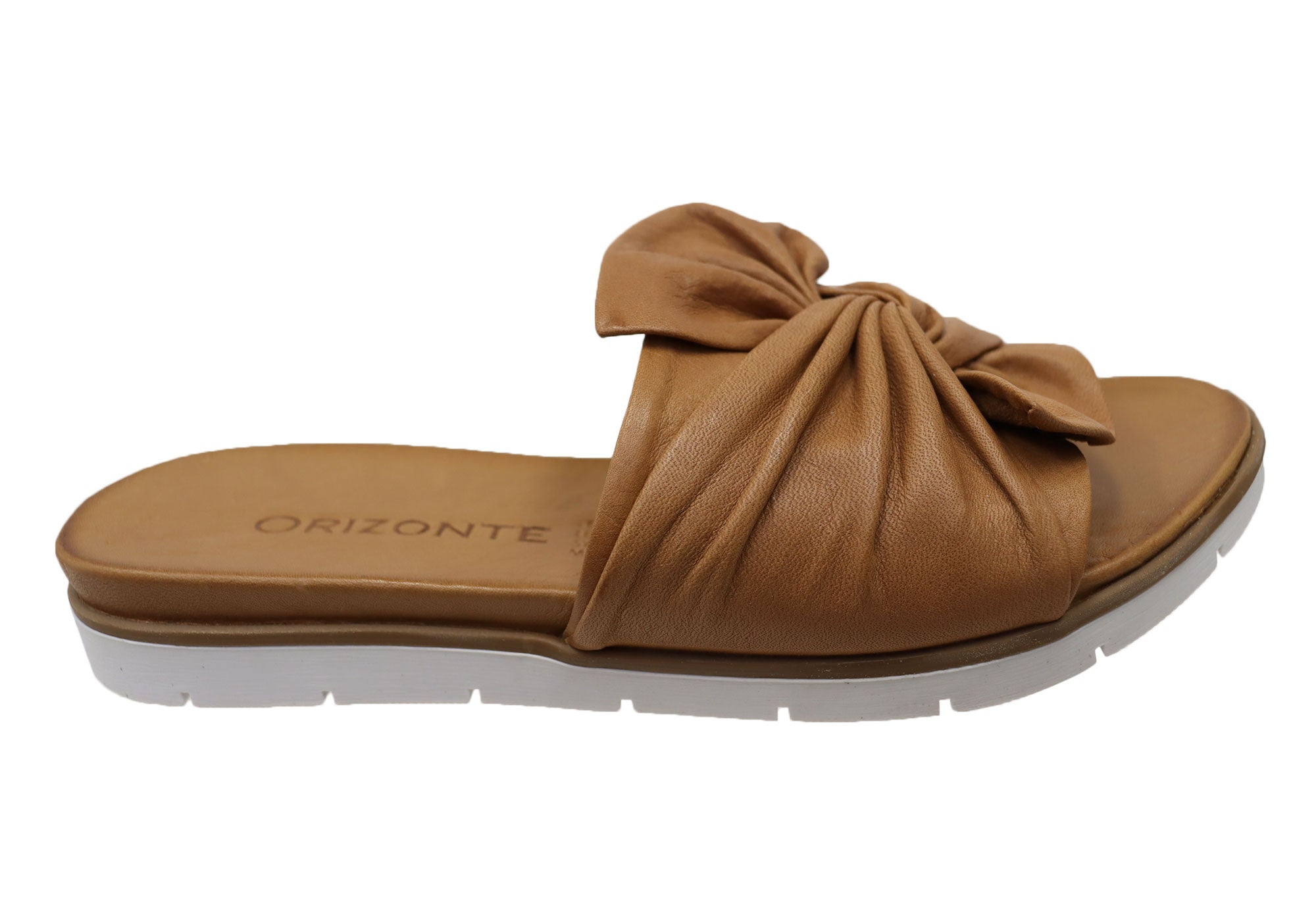 Orizonte Mistiq Women's European Leather Comfortable Slides Sandals - Perfect for Beach, Poolside & Summer Casual Wear